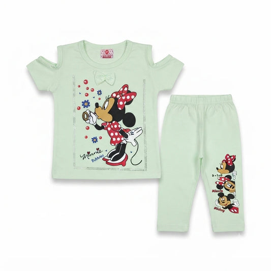Baby Girls Minnie Mouse Malai Stuff 2 Piece Dress Set – Soft Summer Outfit (6–12 Months)