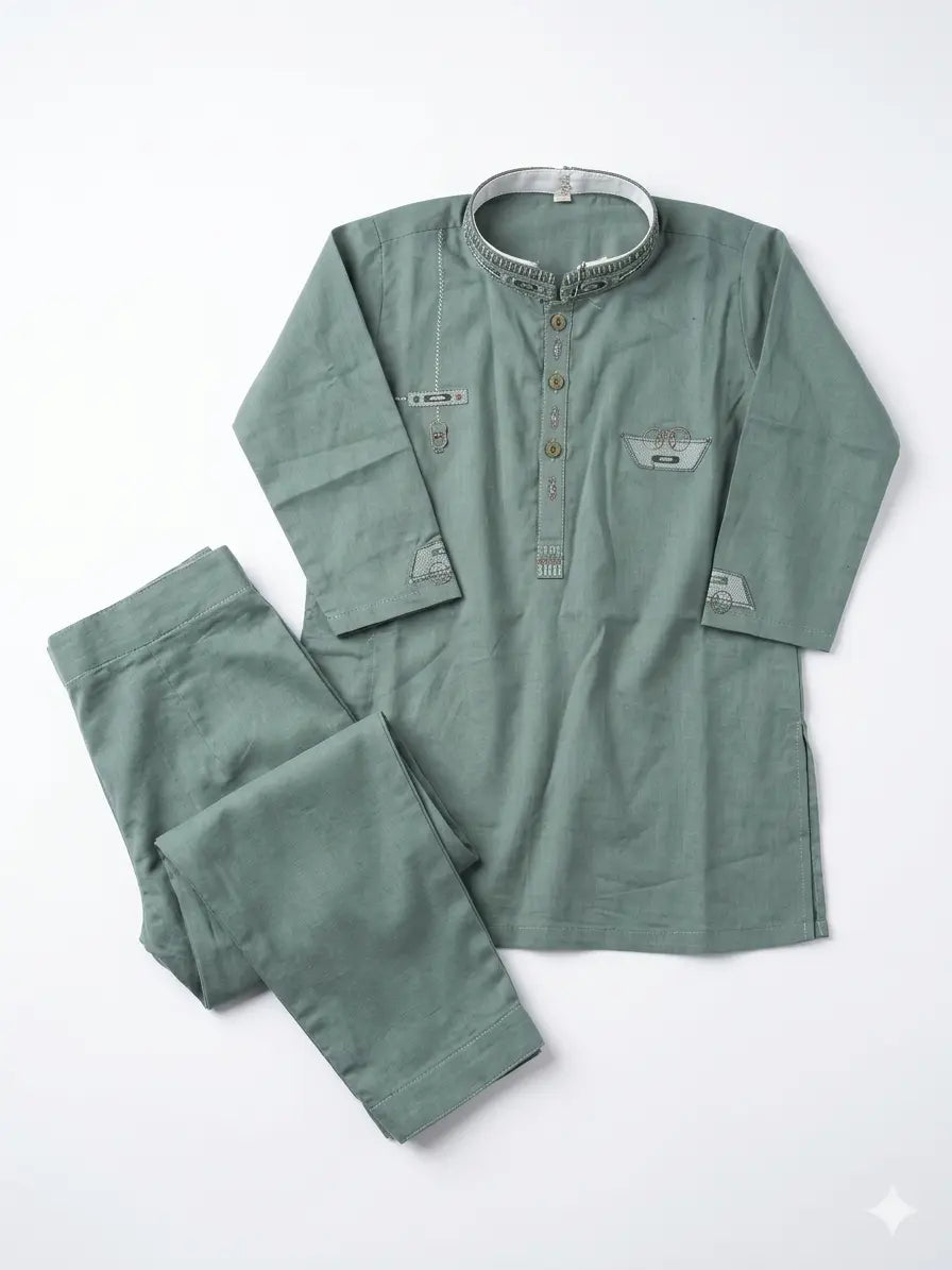 Baby Boy Soft Cotton Kurta Pajama Set – Little Nawab Collection (3–4 Years)