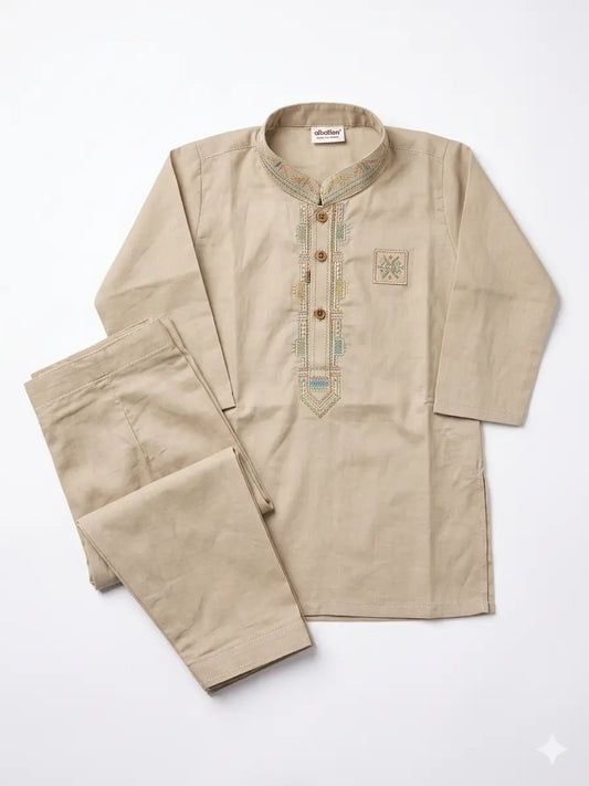 Baby Boy Soft Cotton Kurta Pajama Set – Little Nawab Collection (1–2 Years)
