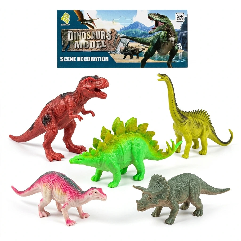Dinosaur Model Scene Decoration Play Set – Pretend Play Toy for Kids (3+ Years)