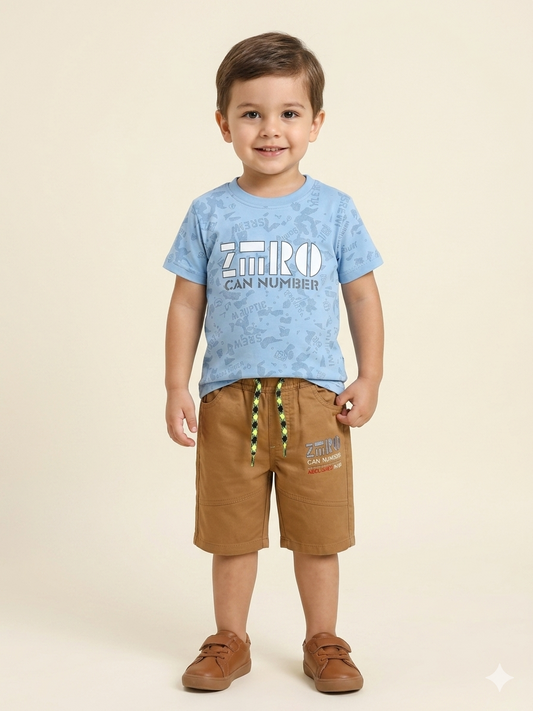 Baby Boy Half Sleeve T-Shirt & Knickers Set (4 Years)