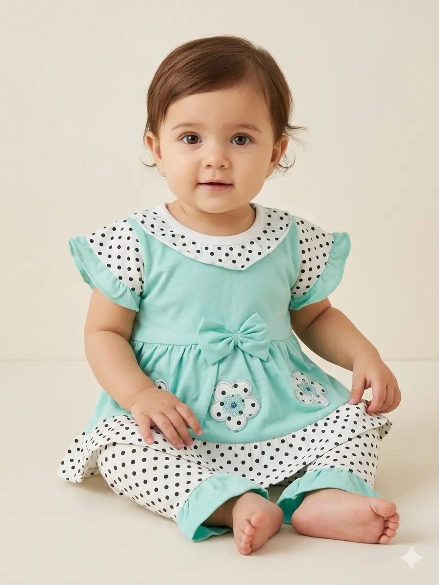 Baby Girl Malai Cotton Frock – Summer Collection (1-2 Years)