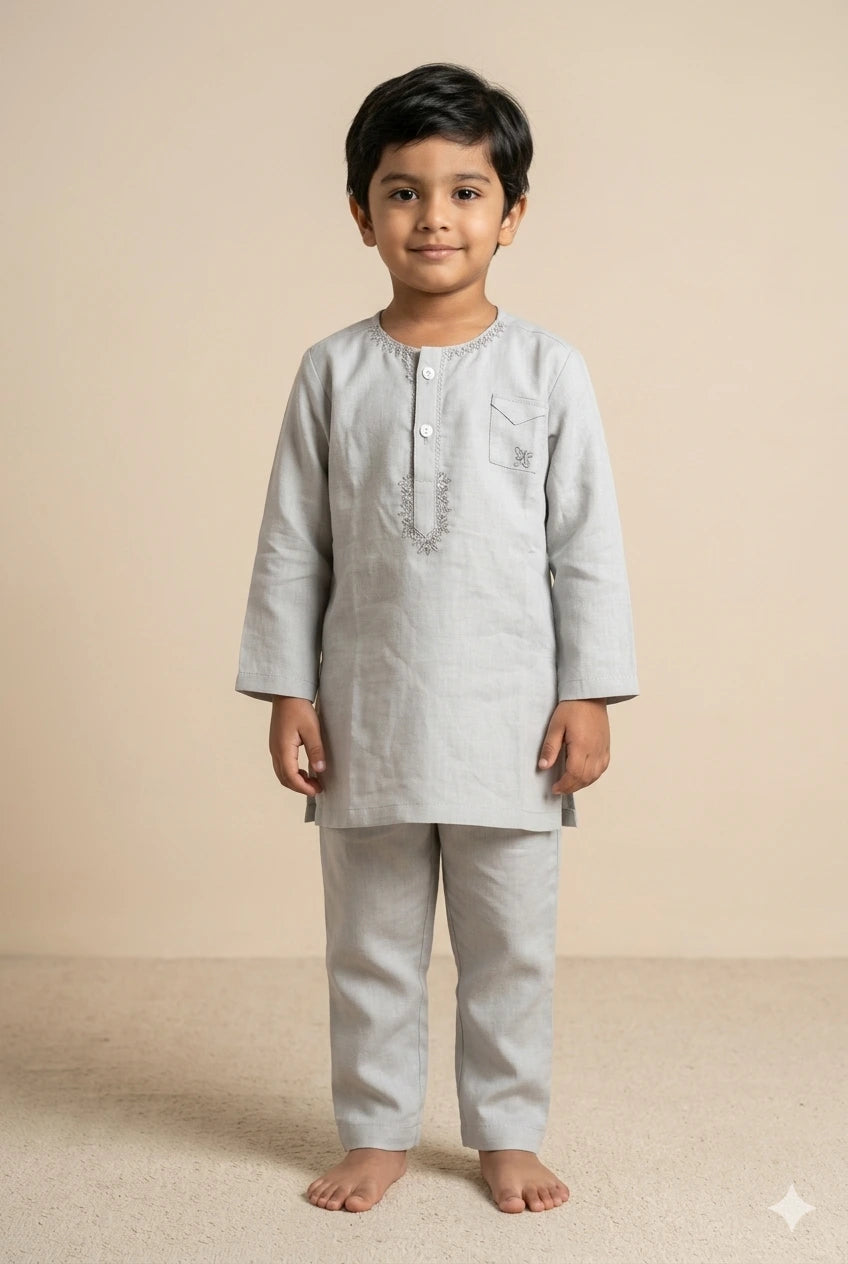 Baby Boy Soft Cotton Kurta Pajama Set – Summer Collection (6 Months)
