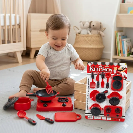 Happy Kitchen Play Set – Pretend Cooking Toy Set for Girls (3+ Years)