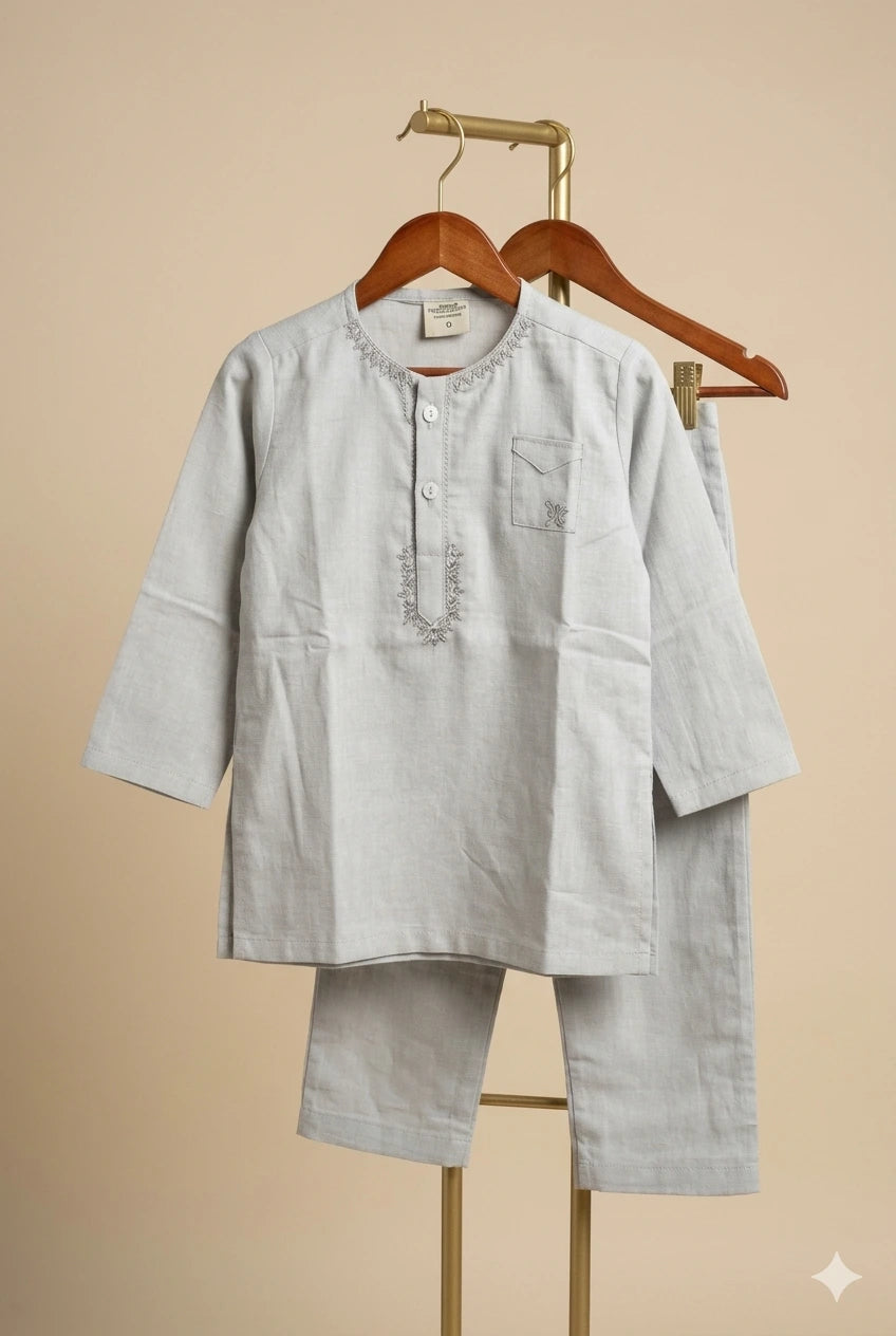 Baby Boy Soft Cotton Kurta Pajama Set – Summer Collection (6 Months)