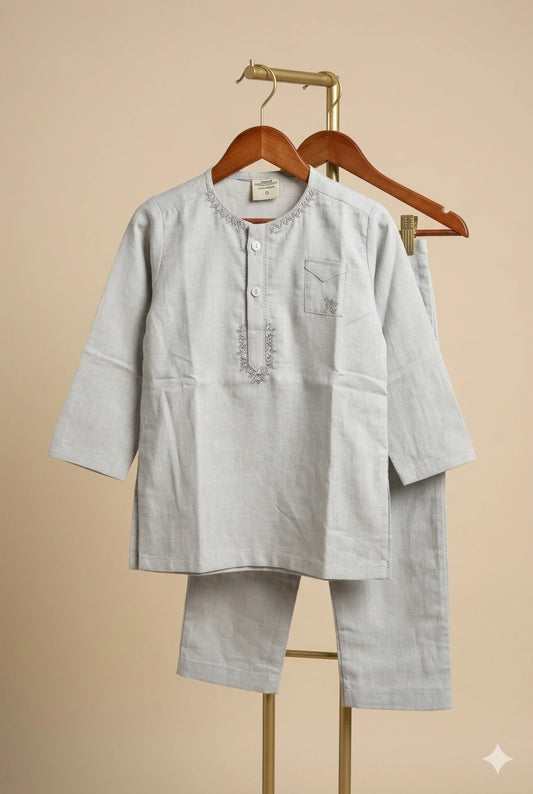 Baby Boy Soft Cotton Kurta Pajama Set – Summer Collection (6 Months)