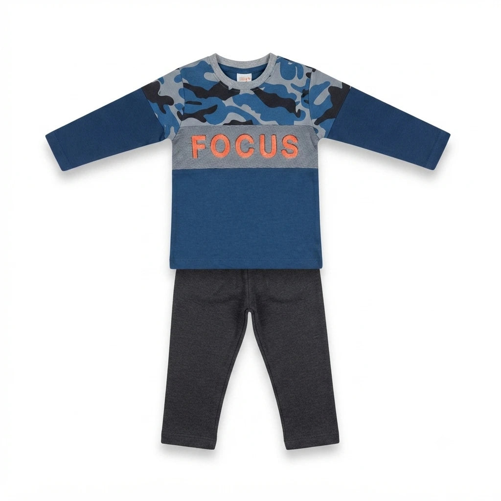 Comfort Fit Malai T-Shirt & Trouser Set for Baby Boys (2–3 Years)