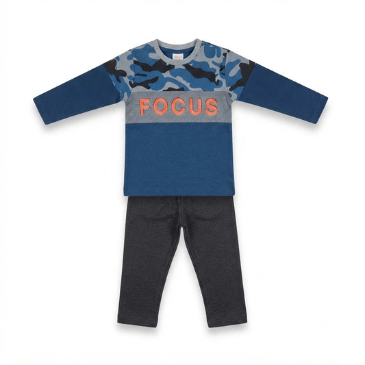 Comfort Fit Malai T-Shirt & Trouser Set for Baby Boys (2–3 Years)